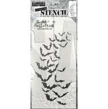 Tim Holtz Layered Stencil 4.125X8.5 - Batty THS184