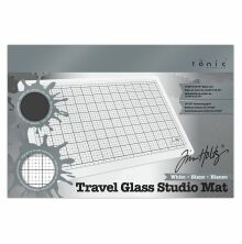 Tim Holtz Tonic Studios Travel Glass Media Mat - White 2634E