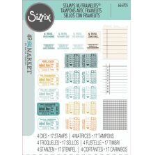 Sizzix Framelits Die &amp; Stamp Set By 49 And Market - Forever Journal Essentials