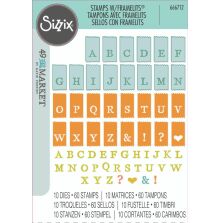 Sizzix Framelits Die &amp; Stamp Set By 49 And Market - Tab Stamp Alpha