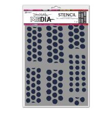 Dina Wakley MEdia Stencils 9X6 - Dotted Tape