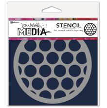 Dina Wakley MEdia Stencils 5X5 - Big Circles Coaster