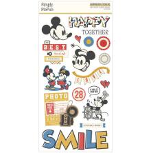 Simple Stories Chipboard Stickers 6X12 - Say Cheese Classic Mouse