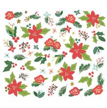 Simple Stories Bits &amp; Pieces Die-Cuts 46/Pkg - Santas Village Floral