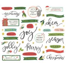 Simple Stories Bits &amp; Pieces Die-Cuts 48/Pkg - Santas Village Sentiment