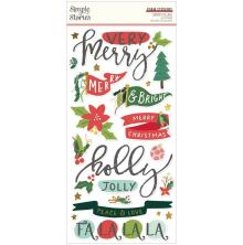 Simple Stories Foam Stickers 46/Pkg - Santas Village