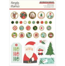 Simple Stories Self-Adhesive Brads - Santas Village