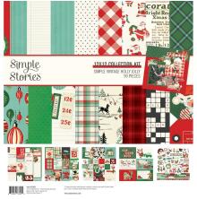 Simple Stories Collection Kit 12X12 - Simple Vintage Holly Jolly