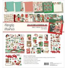 Simple Stories Collectors Essential Kit 12X12 - Simple Vintage Holly Jolly