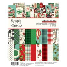 Simple Stories Double-Sided Paper Pad 6X8 - Simple Vintage Holly Jolly