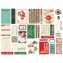 Simple Stories Bits &amp; Pieces Die-Cuts 32/Pkg - Simple Vintage Holly Jolly Epheme