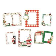 Simple Stories Chipboard Frames 6/Pkg - Simple Vintage Holly Jolly