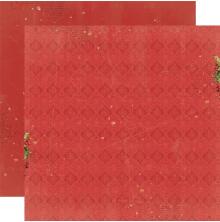 Simple Stories SV Yuletide Basics Cardstock 12X12 - Pomegranate