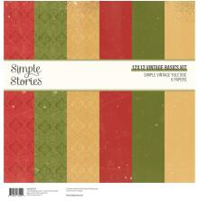 Simple Stories Basics Paper Pack 12X12 - Simple Vintage Yuletide