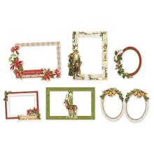 Simple Stories Chipboard Frames 6/Pkg - Simple Vintage Yuletide