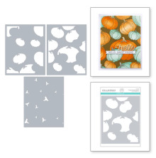 Spellbinders Layering Stencils 3/Pkg - Raining Pumpkins