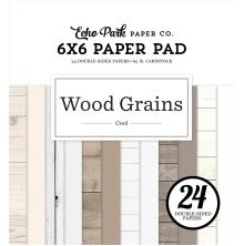 Echo Park Double-Sided Paper Pad 6X6 - Cool Wood Grains