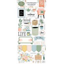 Echo Park Chipboard Stickers 6X13 - Our Happy Place Accents