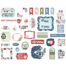 Echo Park Cardstock Die-Cuts Ephemera 33/Pkg - Chilling With My Snowmies icons