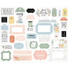 Echo Park Cardstock Die-Cuts Ephemera 33/Pkg - Our Happy Place Frames &amp; Tags