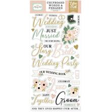 Echo Park Chipboard Stickers 6X13 - Marry Me Words &amp; Phrases