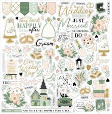 Echo Park Cardstock Stickers 12X12 - Marry Me