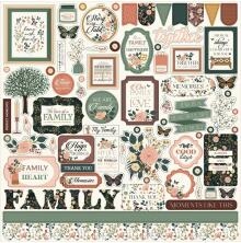 Echo Park Cardstock Stickers 12X12 - Family