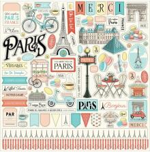 Carta Bella Cardstock Stickers 12X12 - Paris