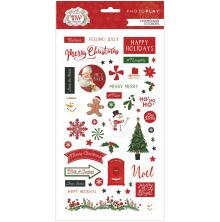 PhotoPlay Chipboard Stickers 6X12.5 - Holly And Ivy