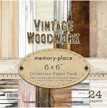 Memory Place Double-Sided Paper Pack 6X6 - Vintage Woodwork