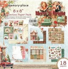 Memory Place Double-Sided Paper Pack 8X8 - Merry &amp; Bright