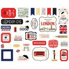 Carta Bella Cardstock Die-Cuts Ephemera 33/Pkg - London Icons