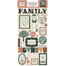 Echo Park Chipboard Stickers 6X13 - Family Accents