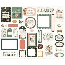 Echo Park Cardstock Die-Cuts Ephemera 33/Pkg - Family Frames &amp; Tags