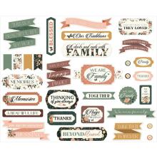 Echo Park Cardstock Die-Cuts Ephemera 33/Pkg - Family Titles &amp; Phrases