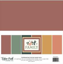 Echo Park Solid Cardstock Kit 12X12 - Family