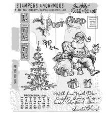 Tim Holtz Cling Stamps 7X8.5 - Santa Visit CMS500