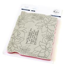 Pinkfresh Studio Cling Stamp 4.25X5.5 - Poinsettia Frame