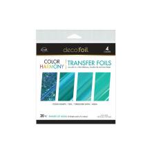 Deco Foil Harmony Foil Pack 6X6 20/Pkg - Shades Of Aqua