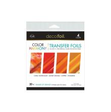 Deco Foil Harmony Foil Pack 6X6 20/Pkg - Shades Of Orange