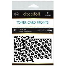 Deco Foil Toner Card Fronts 4.25X5.5 8/Pkg - Groovy