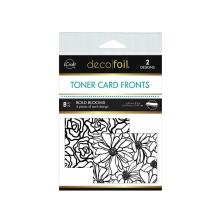 Deco Foil Toner Card Fronts 4.25X5.5 8/Pkg - Bold Blooms