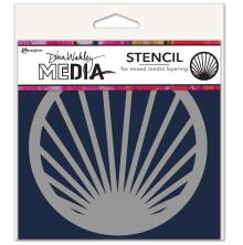 Dina Wakley MEdia Stencils 5X5 - Burst Coaster