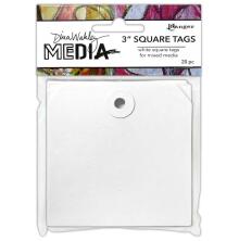 Dina Wakley MEdia Square Tags 3inch 20/Pkg