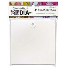 Dina Wakley MEdia Square Tags 4inch 20/Pkg