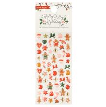 Crate Paper Mini Enamel Dots 58/Pkg - Holly Jolly