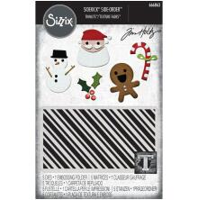 Tim Holtz Sizzix Sidekick Embossing Folder &amp; Die Set - Vault Christmas 666863