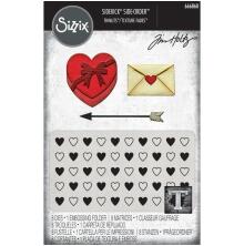 Tim Holtz Sizzix Sidekick Embossing Folder &amp; Die Set - Vault Love Notes 666860