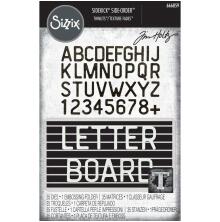 Tim Holtz Sizzix Sidekick Embossing Folder &amp; Die Set - Vault Letterboard 666859