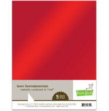 Lawn Fawn Cardstock - Metallic Red LF3583